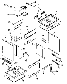 Oven Assembly Diagram and Parts List for AGDS901E P1131824NE Amana Range