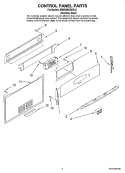CONTROL PANEL PARTS Diagram and Parts List for MGRH865QDS12  Maytag Range