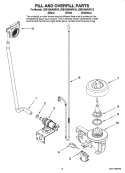 FILL AND OVERFILL PARTS Diagram and Parts List for JDB1095AWB10  Jenn-Air Dishwasher