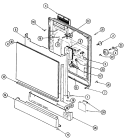 DOOR Diagram and Parts List for DU55CN-55  Magic Chef Dishwasher