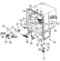 TUB Diagram and Parts List for DU55CN-55  Magic Chef Dishwasher