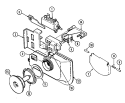 RINSE AID & SOAP DISPENSER Diagram and Parts List for DU4J  Magic Chef Dishwasher