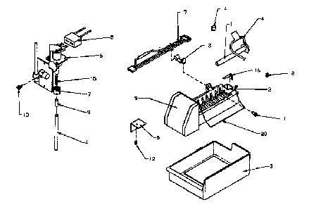 Add-on Ice Maker Assembly For R Models Diagram and Parts List for IC2-IC2-ASSEMBLY  Amana Ice Maker