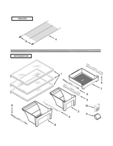 Shelf Parts Diagram and Parts List for M1BXXLZYM00  Maytag Refrigerator