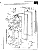 FRESH FOOD DOOR Diagram and Parts List for RND24AA-3A 2L49A Admiral Refrigerator