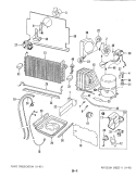 UNIT COMPARTMENT & SYSTEM Diagram and Parts List for DICNF17- EY45A Maytag Freezer