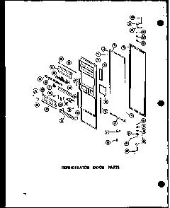 Refrigerator Door Parts Diagram and Parts List for SD19A-C-P60350-7WC  Amana Refrigerator