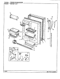 FRESH FOOD DOOR Diagram and Parts List for RB21KW4AF BG76A Magic Chef Refrigerator