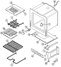 OVEN / BASE (3862VVD) Diagram and Parts List for 3862VVD  Magic Chef Range