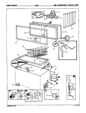 UNIT COMPARTMENT & SYSTEM Diagram and Parts List for C20J 8H015 Admiral Freezer