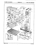 FRESH FOOD COMPARTMENT Diagram and Parts List for KRB18HA3W3 9D35A Admiral Refrigerator