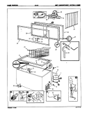UNIT COMPARTMENT & SYSTEM, DOOR Diagram and Parts List for C25D 8H011 Maytag Freezer