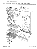 FRESH FOOD COMPARTMENT Diagram and Parts List for RB15KA-1A AG01A Admiral Refrigerator