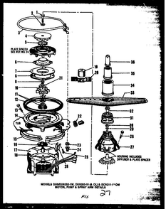 Section 15 Diagram and Parts List for DUR208-19-CL  Caloric Dishwasher