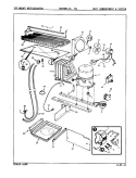 UNIT COMPARTMENT & SYSTEM Diagram and Parts List for RB15HA-1AL 8C43BA Magic Chef Refrigerator