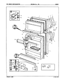 DOORS Diagram and Parts List for RB15HA-1AL 8C43BA Magic Chef Refrigerator