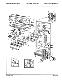 FRESH FOOD COMPARTMENT Diagram and Parts List for RB23JA-4AW 9A36A Admiral Refrigerator