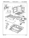 FREEZER COMPARTMENT Diagram and Parts List for RB23JA-4AW 9A36A Admiral Refrigerator