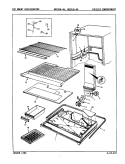 FREEZER COMPARTMENT Diagram and Parts List for RB23JN-4A 9A25A Magic Chef Refrigerator