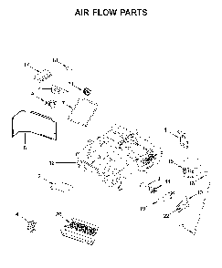Air flow parts Diagram and Parts List for MMV4206FB6  Maytag Microwave