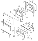 DOOR / DRAWER (3468VVx, XVx SER. PRE.15) Diagram and Parts List for 3468VVV  Magic Chef Range