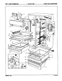 FRESH FOOD COMPARTMENT Diagram and Parts List for RC24HN-3AW 8N13A Magic Chef Refrigerator