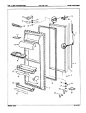 FRESH FOOD DOOR Diagram and Parts List for RC24HA-3AW 8N13A Magic Chef Refrigerator