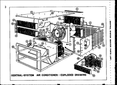 Unit Parts Diagram and Parts List for 200C  Amana Air Conditioner