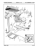 UNIT COMPARTMENT & SYSTEM Diagram and Parts List for RB17HA-1AL 9B47A Magic Chef Refrigerator