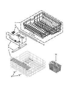 Part Location Diagram of 6-918873 Maytag Basket, silverware (series 42 removes handle)
