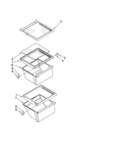 Refrigerator Shelf Parts Diagram and Parts List for MSD2572VES02  Maytag Refrigerator