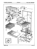 FREEZER COMPARTMENT Diagram and Parts List for RB17HN-2A 8C64A Magic Chef Refrigerator