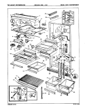 FRESH FOOD COMPARTMENT Diagram and Parts List for RB23HA-3AL 8B23B Admiral Refrigerator