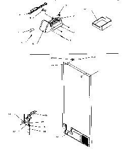 Factory Ice Maker Diagram and Parts List for TRI22S4E-P1196301WE  Amana Refrigerator