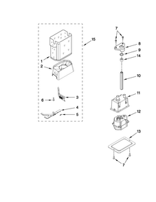 Motor And Ice Container Parts Diagram and Parts List for JS42PPDUDB14  Jenn-Air Refrigerator