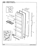 FRESH FOOD DOOR Diagram and Parts List for RC20KA-2A AS01A Amana Refrigerator