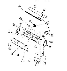 Graphic Panel, Control Mounting Plate And Controls Diagram and Parts List for CW8202W2-PCW8202W2B  Crosley Washer