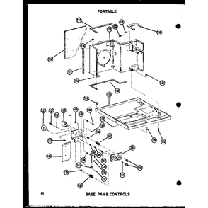 Base Pan & Controls Diagram and Parts List for 109-2J P54390-83R Amana Air Conditioner