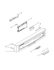 Control Panel And Latch Parts Diagram and Parts List for MDB4709PAB4  Maytag Dishwasher