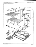 FREEZER COMPARTMENT Diagram and Parts List for RB23GN-3A 7C40A Magic Chef Refrigerator