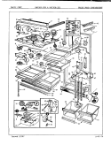 FRESH FOOD COMPARTMENT Diagram and Parts List for RB23GY-3PW 7B23A Admiral Refrigerator