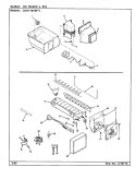 ICE MAKER & BIN Diagram and Parts List for CDNT18V9 AC44A Admiral Refrigerator