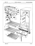 FRESH FOOD COMPARTMENT Diagram and Parts List for RB17FA-1AL 7C35B Magic Chef Refrigerator