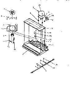Compressor Compartment Diagram and Parts List for TR21S4L-P1196103WL  Amana Refrigerator