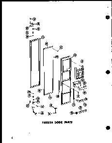 Freezer Door Parts Diagram and Parts List for SD19W-C-P60340-23WC  Amana Refrigerator