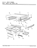 CHEST OF DRAWERS Diagram and Parts List for RB23KA-4AW AG98B Admiral Refrigerator
