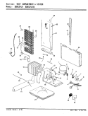 UNIT COMPARTMENT & SYSTEM Diagram and Parts List for BDNS24L9 BN91A Admiral Refrigerator
