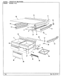 CHEST OF DRAWERS Diagram and Parts List for RB18KA-4AL AG45C Admiral Refrigerator