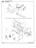 ICE MAKER & BIN Diagram and Parts List for RB18KA-4AL AG45C Admiral Refrigerator