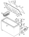 CHEST FREEZER Diagram and Parts List for C7HS X5ZUCO Crosley Freezer